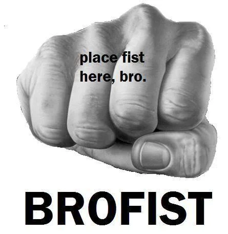 Bro Fist — Fist with 'place fist here, bro.' text and the word BROFIST below