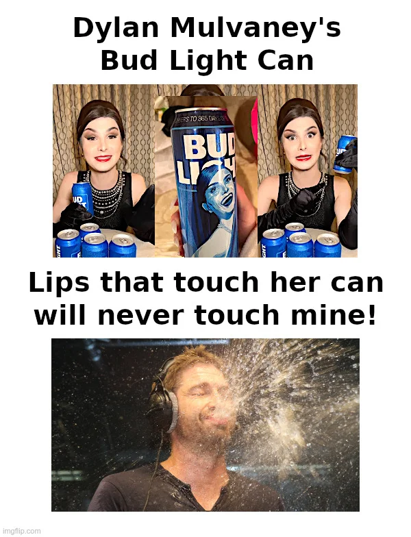 Bud Light Dylan Mulvaney — A multi-panel reaction meme featuring Dylan Mulvaney with Bud Light cans and satirical text with dismissive reaction image.
