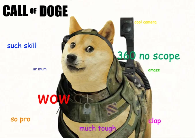 Call of Doge mashup showing Doge in Call of Duty Ghosts armor