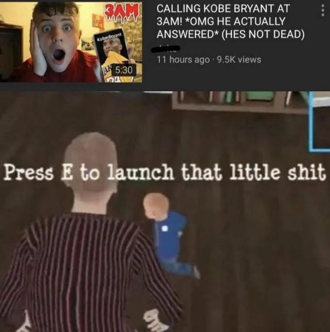 A YouTube thumbnail from the viral Calling Kobe Bryant at 3AM video showing ItsJack's shocked expression with red 3AM text.