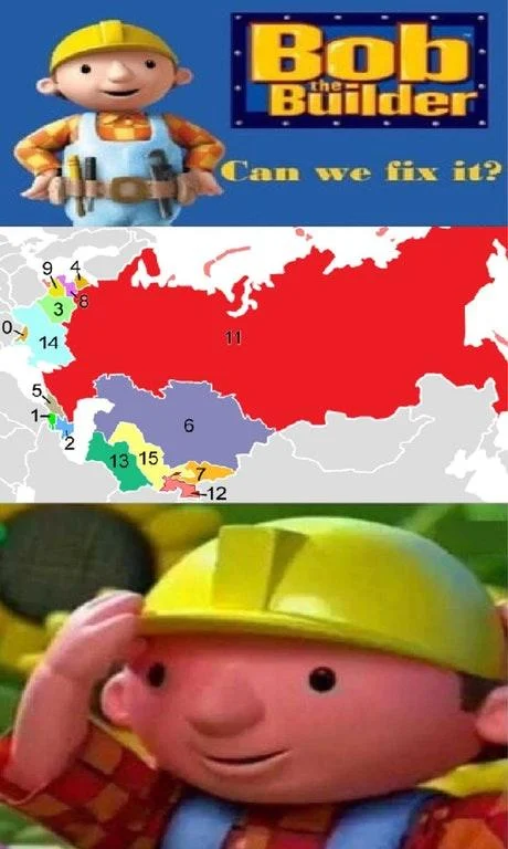 Can we fix it meme with a map of post-Soviet states