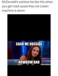 Cash Me Outside — A four-panel grid meme combining Dr. Phil's image with the girl's image in comedic dialogue.