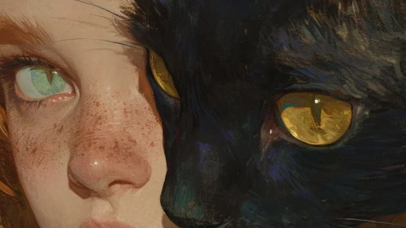 Cat Standing In Front Of Girls Face Ai Art Redraw