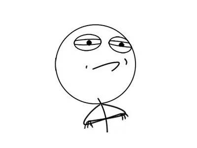 Challenge Accepted — Essential stick figure character with signature determined expression and horizontal-line pupils.