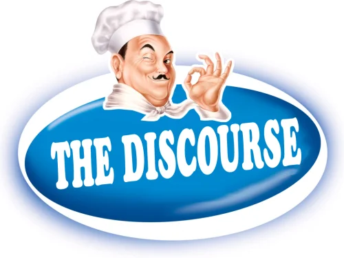 Chef's Kiss — Cartoon chef making gesture with 'The Discourse' label