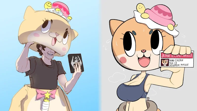 Chiitan Removing The Costume