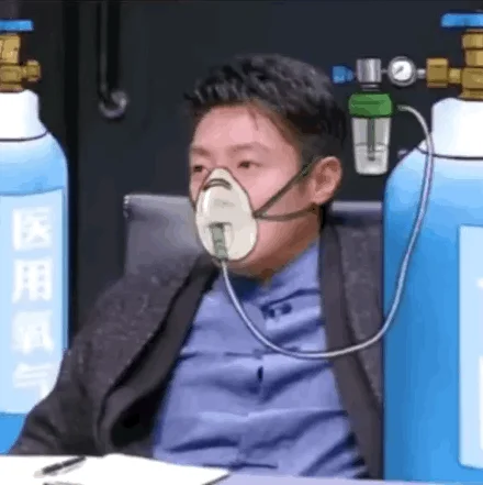 Chinese Panda Wearing Oxygen Mask — Animated GIF of the Chinese panda oxygen mask meme.