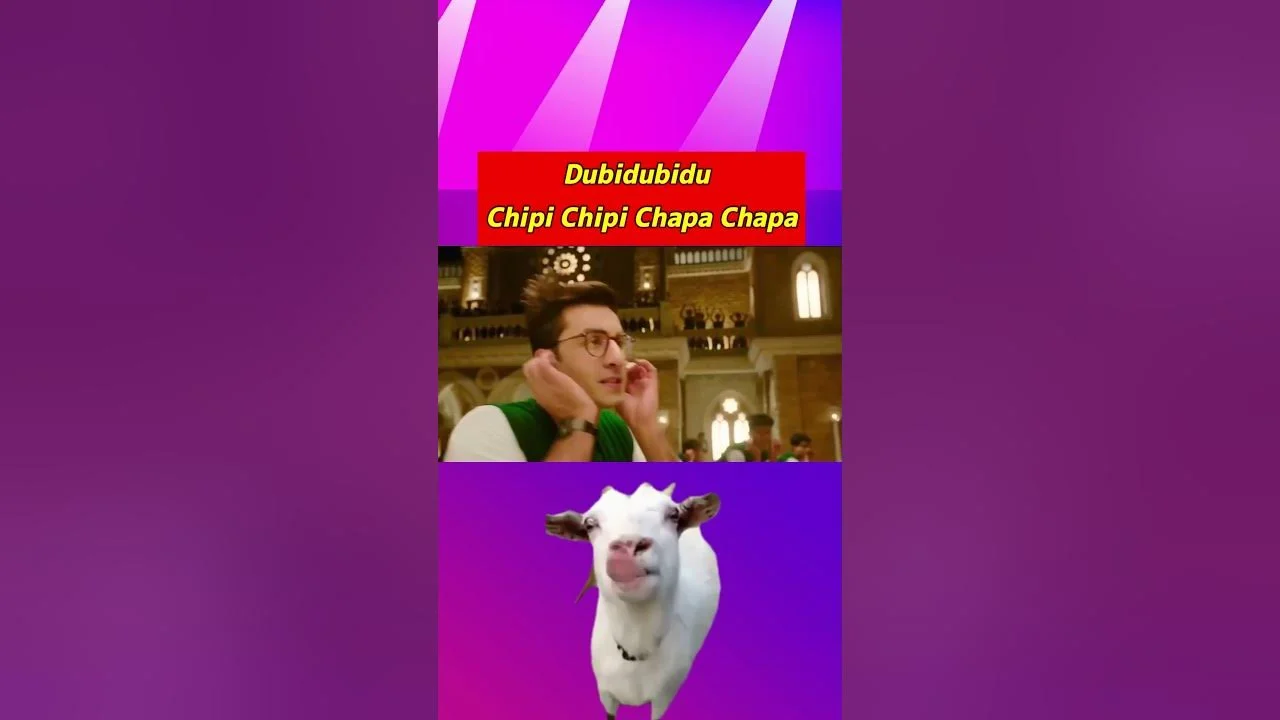 Chipi Chipi Chapa Chapa / "Dubidubidu" — Vibrant purple-gradient collage with Dubidubidu in red and Chipi Chipi Chapa Chapa in yellow text.