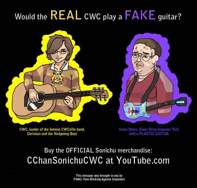 Chris Chan Cwc Christian Weston Chandler — Chris Chan Real vs Fake CWC guitar comparison image