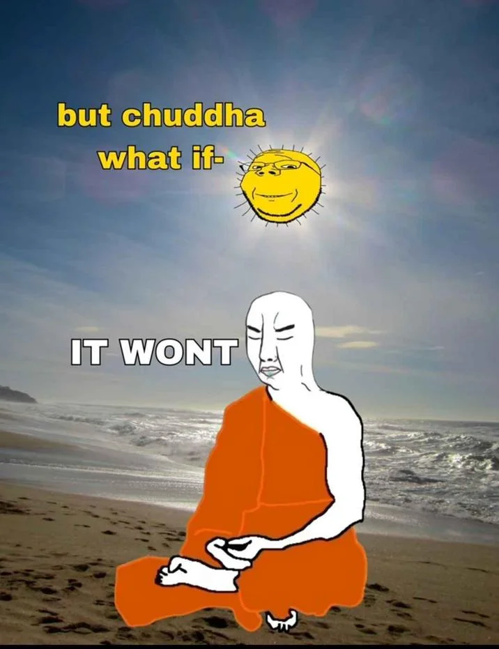Chuddha displayed against beach background with yellow and white text overlays.