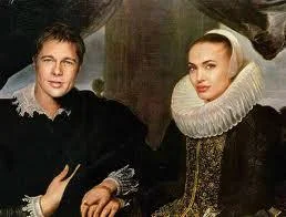 Classical Art Memes — Renaissance-era portrait depicting two elegantly dressed figures with architectural background.