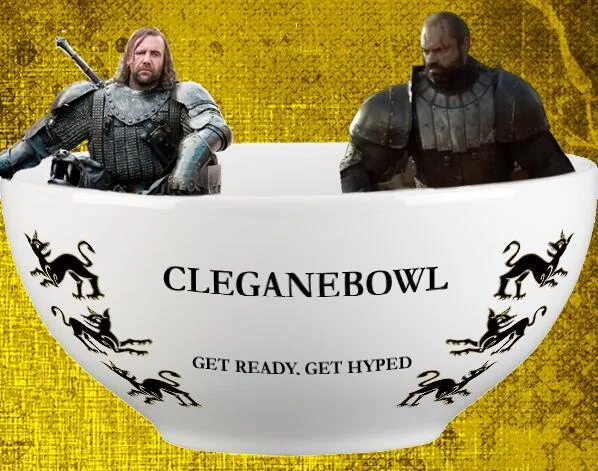 Cleganebowl — Meme showing two armored figures facing across surface with sigil imagery.