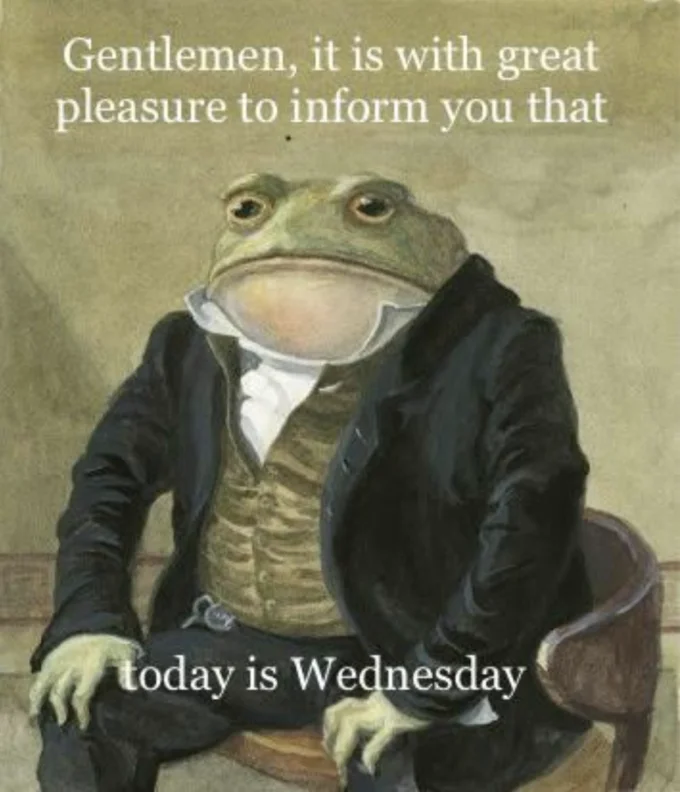 Colonel Toad meme with Impact-font caption about Zoom calls and being left with your thoughts