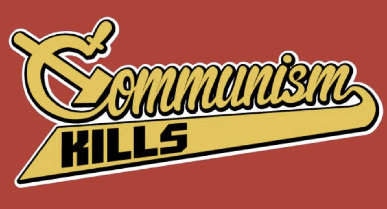 Communismkills — Yellow 'Communism Kills' logo with hammer and sickle on red background.