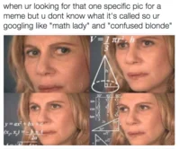 Math Lady / Confused Math — Clean unmodified close-up showing iconic bewildered facial expression.
