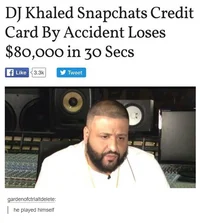 Congratulations You Played Yourself — Social media screenshot of DJ Khaled meme with engagement metrics.