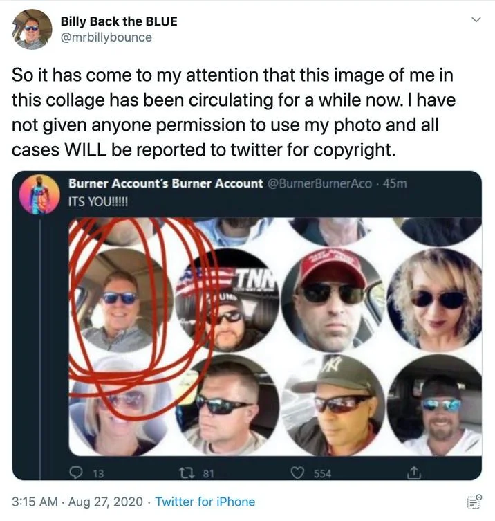 Conservative Sunglasses Profile Pictures — Twitter exchange where user discovers his photo in the viral sunglasses profile collage
