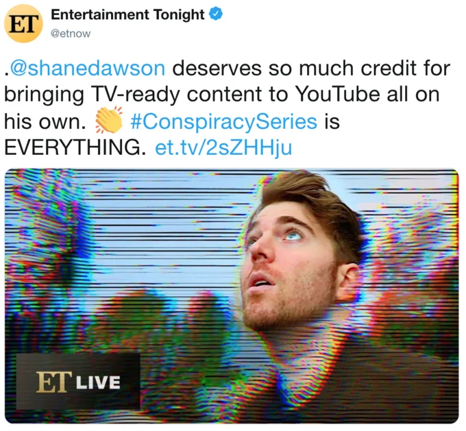 Conspiracy Theories With Shane Dawson — Shane Dawson tweet responding to demonetization concerns on YouTube