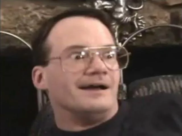 Cornette Face — Jim Cornette with mouth open and eyes wide in a shocked reaction