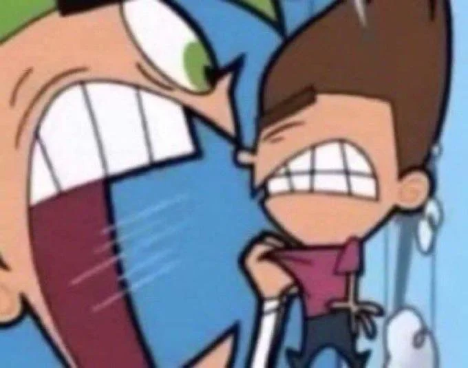 Cosmo Yelling — Cosmo from Fairly OddParents screaming inches from Timmy Turner's face