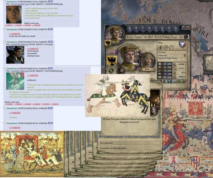 Crusader Kings Ii — CK2 in-game message showing Spymaster Roger a Muirebe reporting a plot against himself