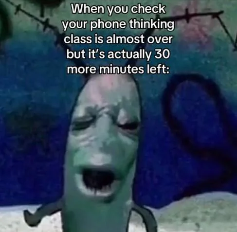 Cursed Plankton meme about finding more dirty dishes on the stove