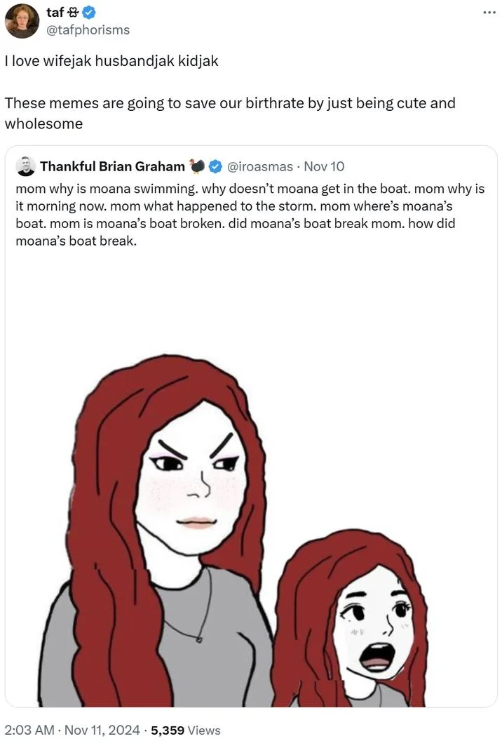 Daughterjak — Positive assessment of the family wojaks memes