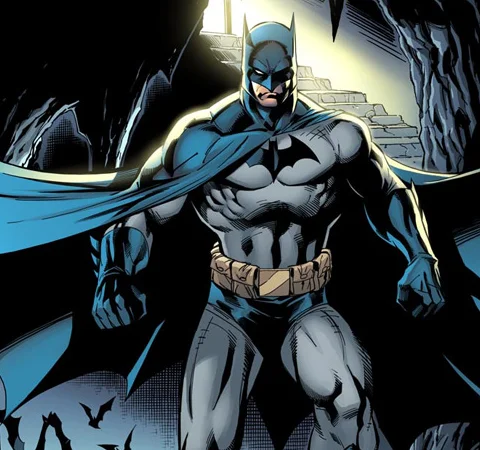 Dc Comics — Batman standing in the Batcave comic illustration