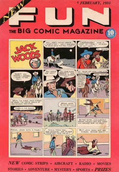 Dc Comics — New Fun comic magazine cover from February 1935