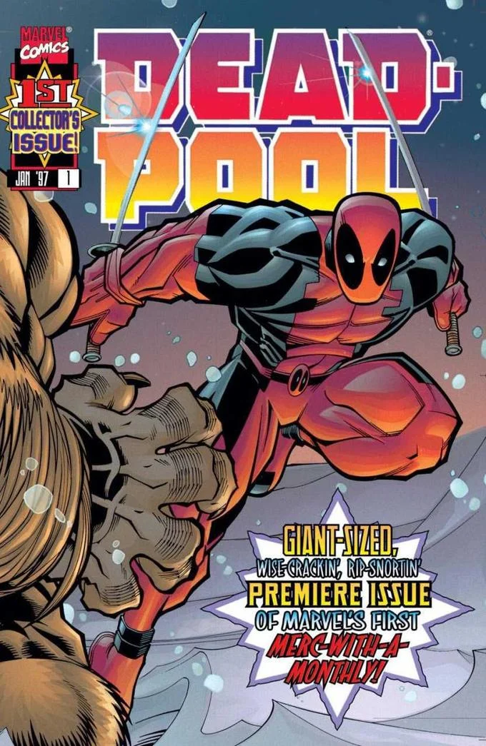 Deadpool Wade Wilson — Deadpool: The Circle Chase issue 1 comic cover with red Deadpool typography