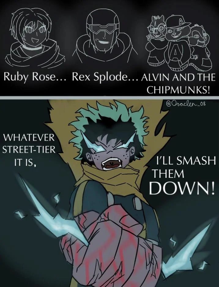 Deku Fighting Street Tiers Spider Man Vs Deku Death Battle — Tweet showing Spawn offered as opponent for Deku who is crying in response