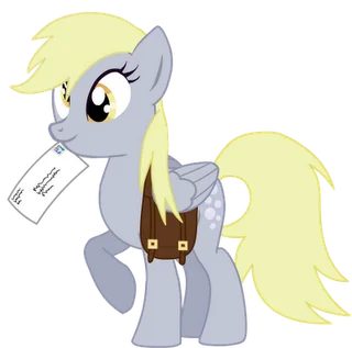 Meme image of Derpy Hooves in humorous scenario with text caption and speech bubble.