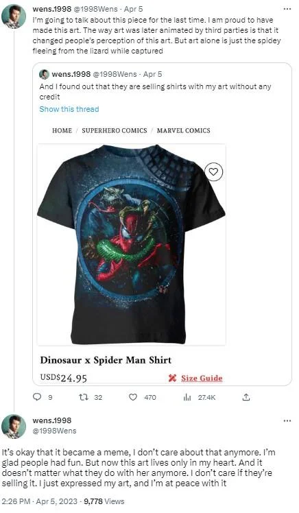 Devious Reptilian Backshots — Tweet by inky reacting to a Spider-Man backshots post with a cropped Lizard image