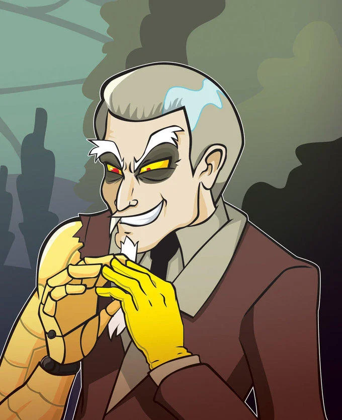 Discord reimagined as a human cartoon villain fan art