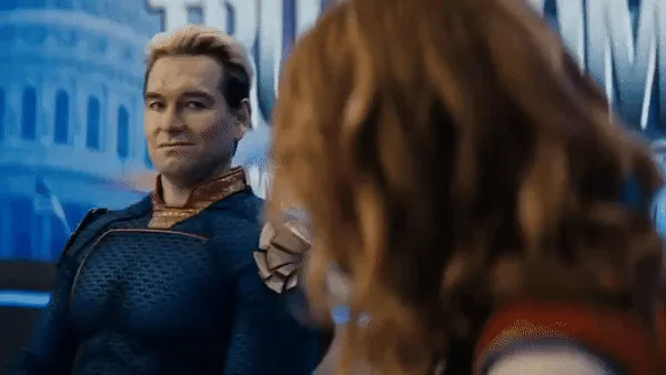 Disgusted Homelander — Animated GIF from The Boys showing Homelander's unmistakable expression of contempt and disgust without text overlay.