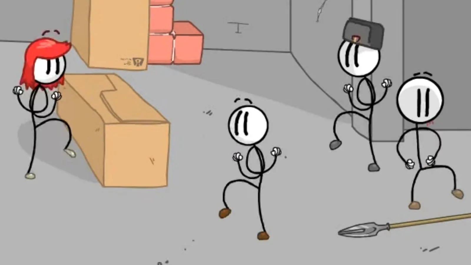 Distraction Dance — Illustration showing multiple stick figures in office setting with one figure center-stage dancing while colleagues handle serious work