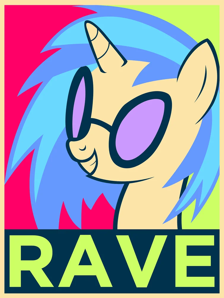 Dj P0N 3 Vinyl Scratch — DJ P0n-3 drawn in awesome-face rage comic style