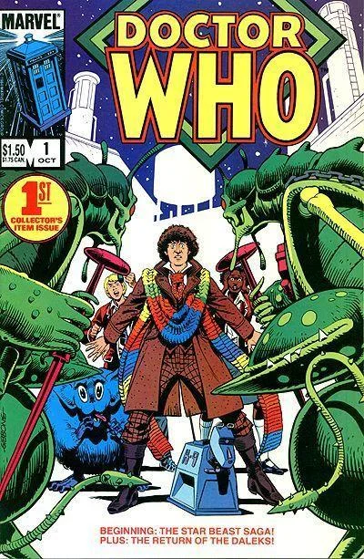 Marvel Comics Doctor Who issue 1 cover with the Fourth Doctor