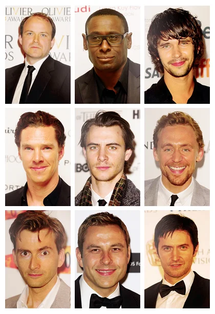 Grid of nine British actors speculated as future Doctor Who leads
