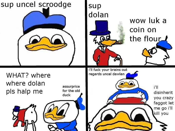 Dolan macro about being rejected from art school, captioned 'I kan go to art skool?' with revenge threat