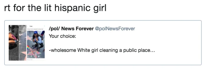 Donald Trumps Hollywood Star — A Twitter screenshot showing the 'Your choice' meme format about the Trump star cleaning incident.