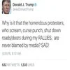 Donald Trumps Sad Tweets — A low-resolution screenshot of a Donald Trump tweet with small, blurry text.