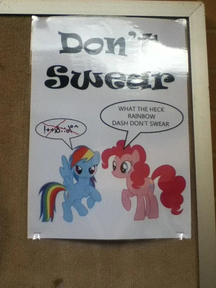 Dont Say Bad Words Rainbow Dash