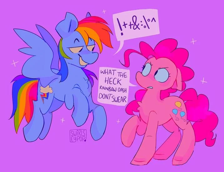 Dont Say Bad Words Rainbow Dash