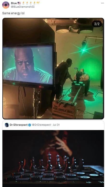 Dr Disrespect Chess Vs Checkers Post — Blue @BlueDiamondVII Same energy lol THE 826 APPLE BOX! Dr Disrespect @DrDisrespect Jul 31 2/2