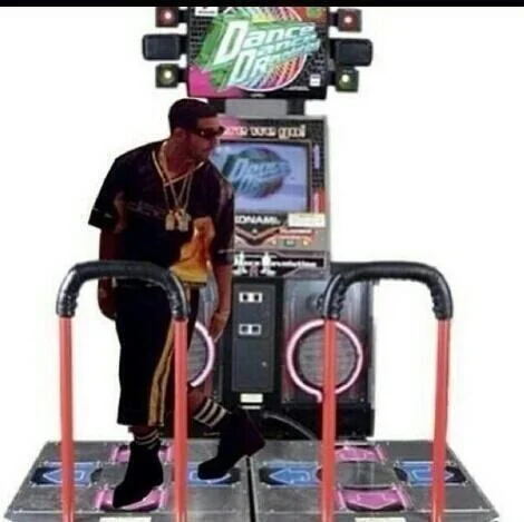 Drake In Dada Drake Lean — Leaning Drake photoshopped onto a Dance Dance Revolution arcade pad