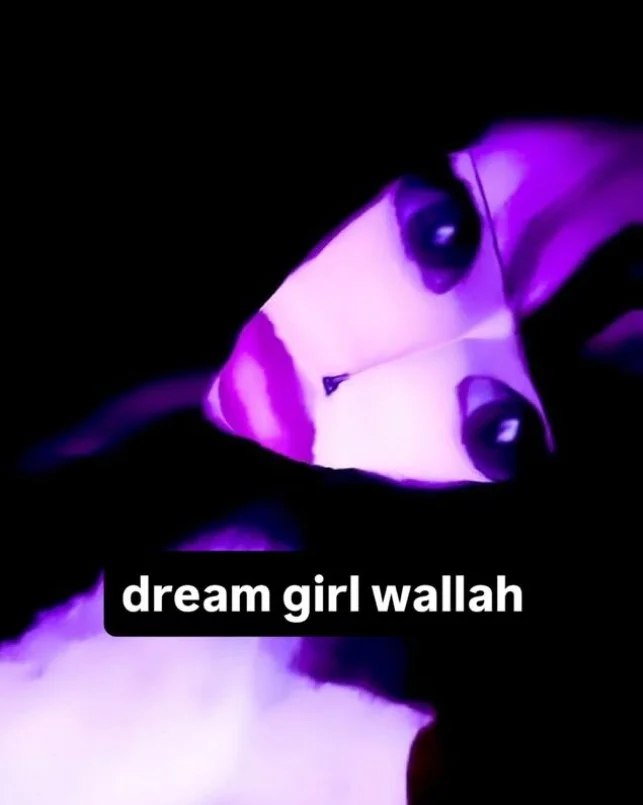 Dream Girl Wallahi — Portrait screenshot of the dream girl wallah TikTok with purple lighting