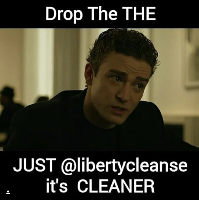 Drop The X Its Cleaner — Drop The THE JUST @libertycleanse it's CLEANER