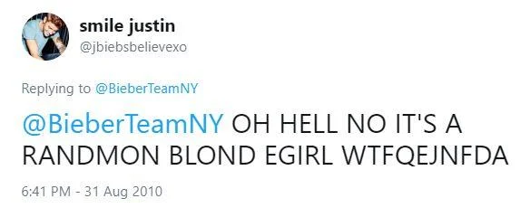 E-Girl / E-Boy — Twitter post mentioning blonde egirl style and appearance