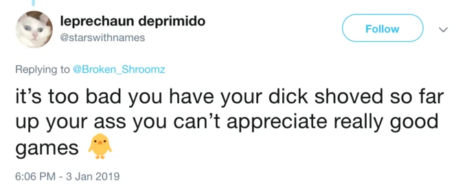 E-Girl / E-Boy — Twitter reply about gaming preferences in e-girl culture discussion
